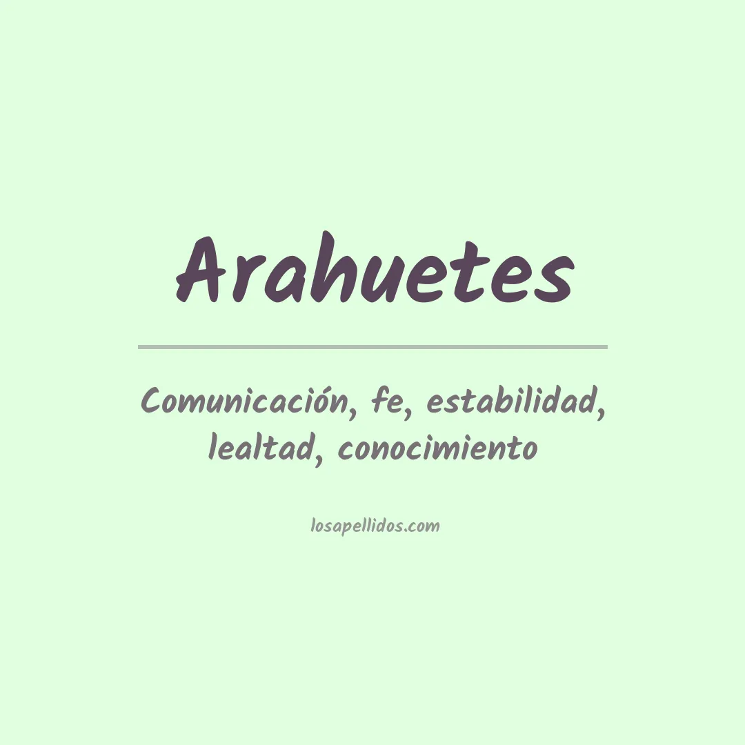 Significado del Apellido Arahuetes