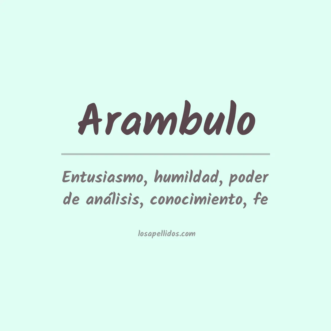 Apellido Arambulo