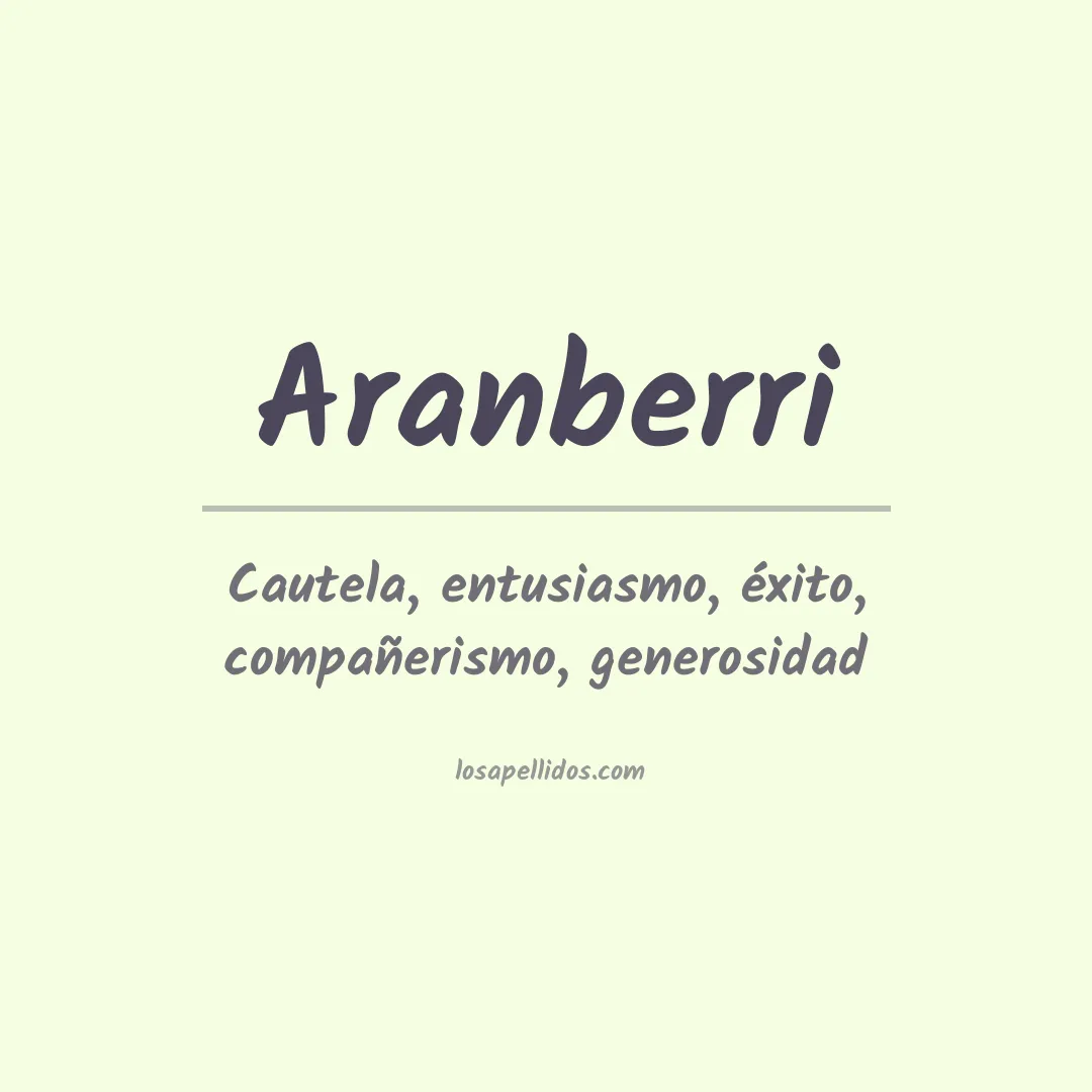Significado del Apellido Aranberri