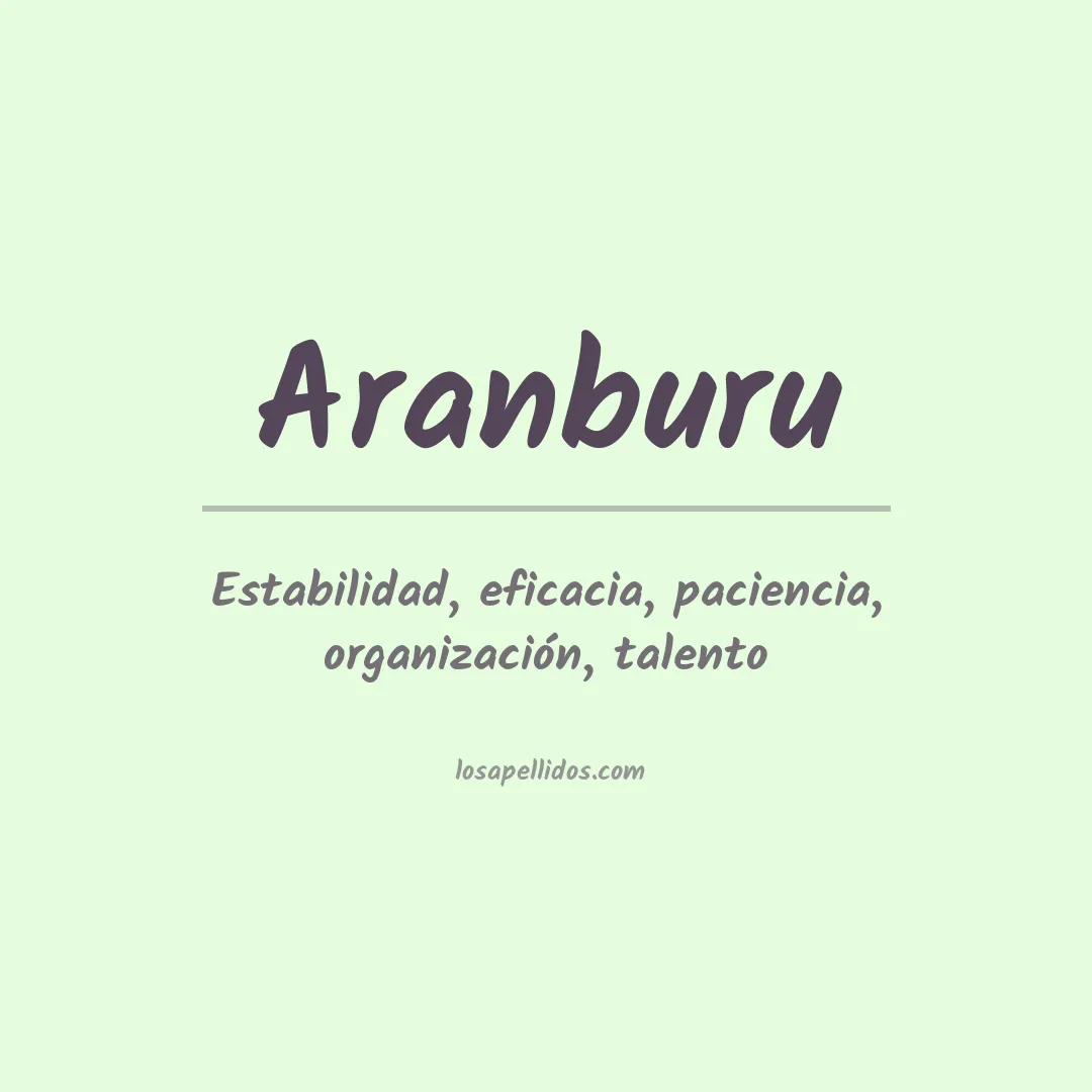 Significado del Apellido Aranburu
