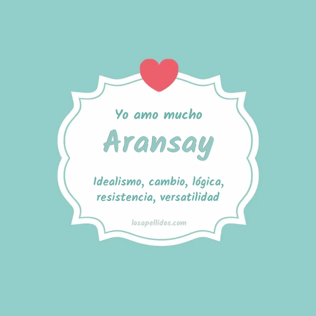 Yo amo mucho Aransay