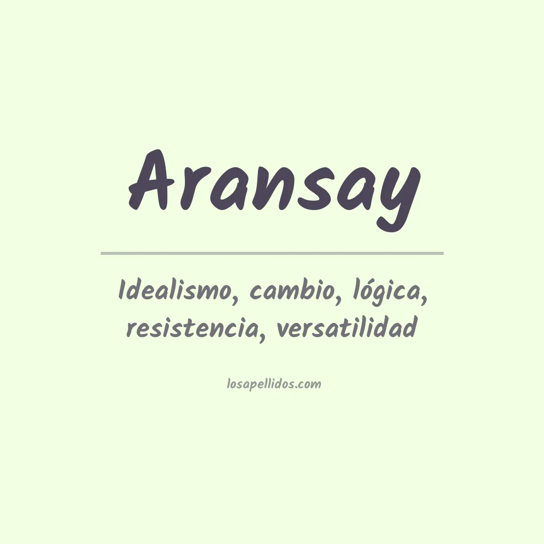 Significado del Apellido Aransay