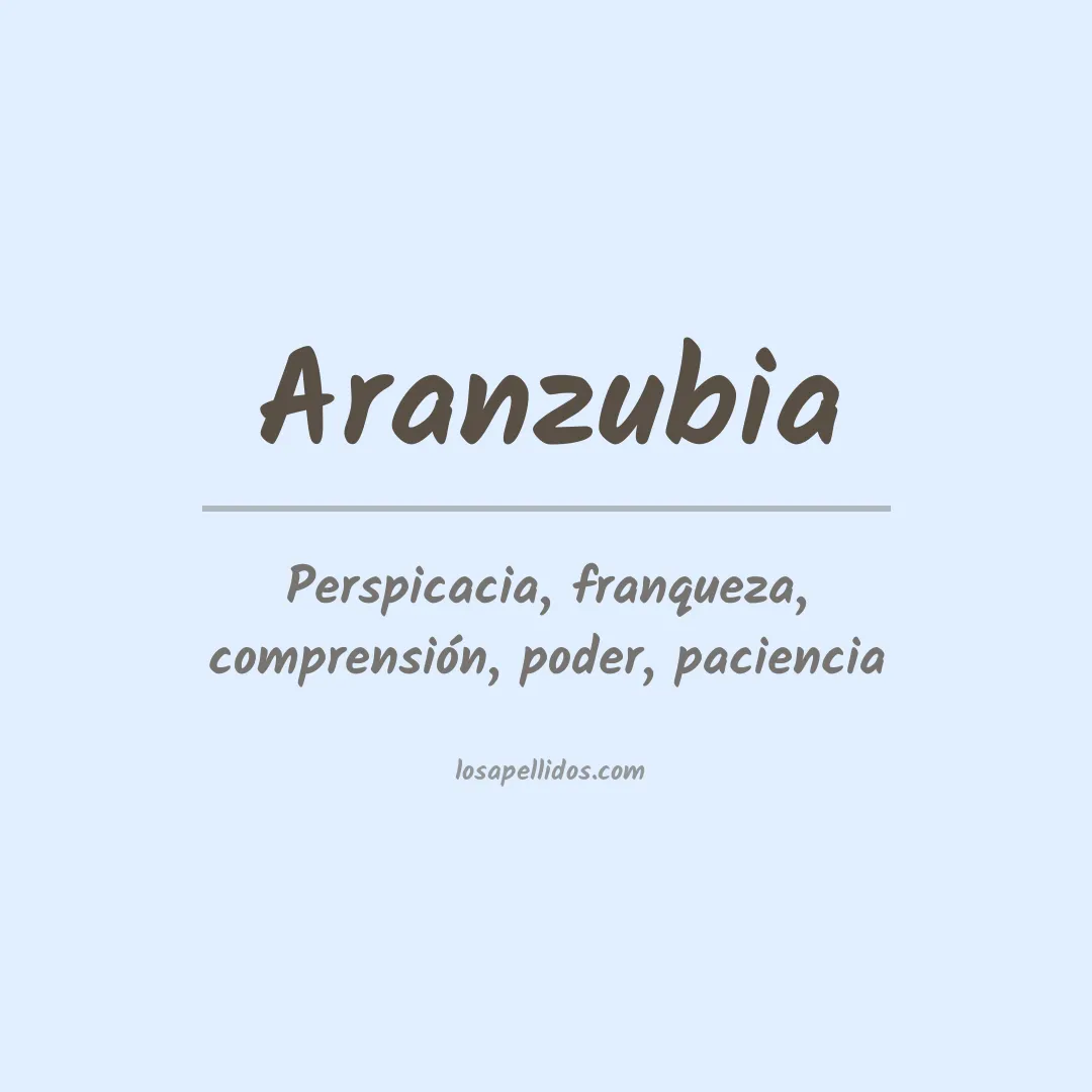Significado del Apellido Aranzubia
