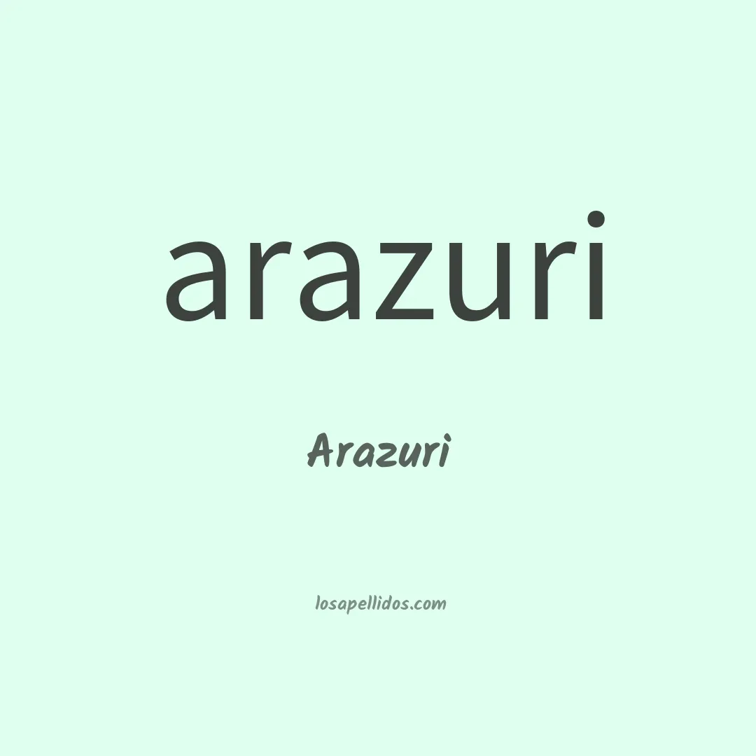 Arazuri en chino