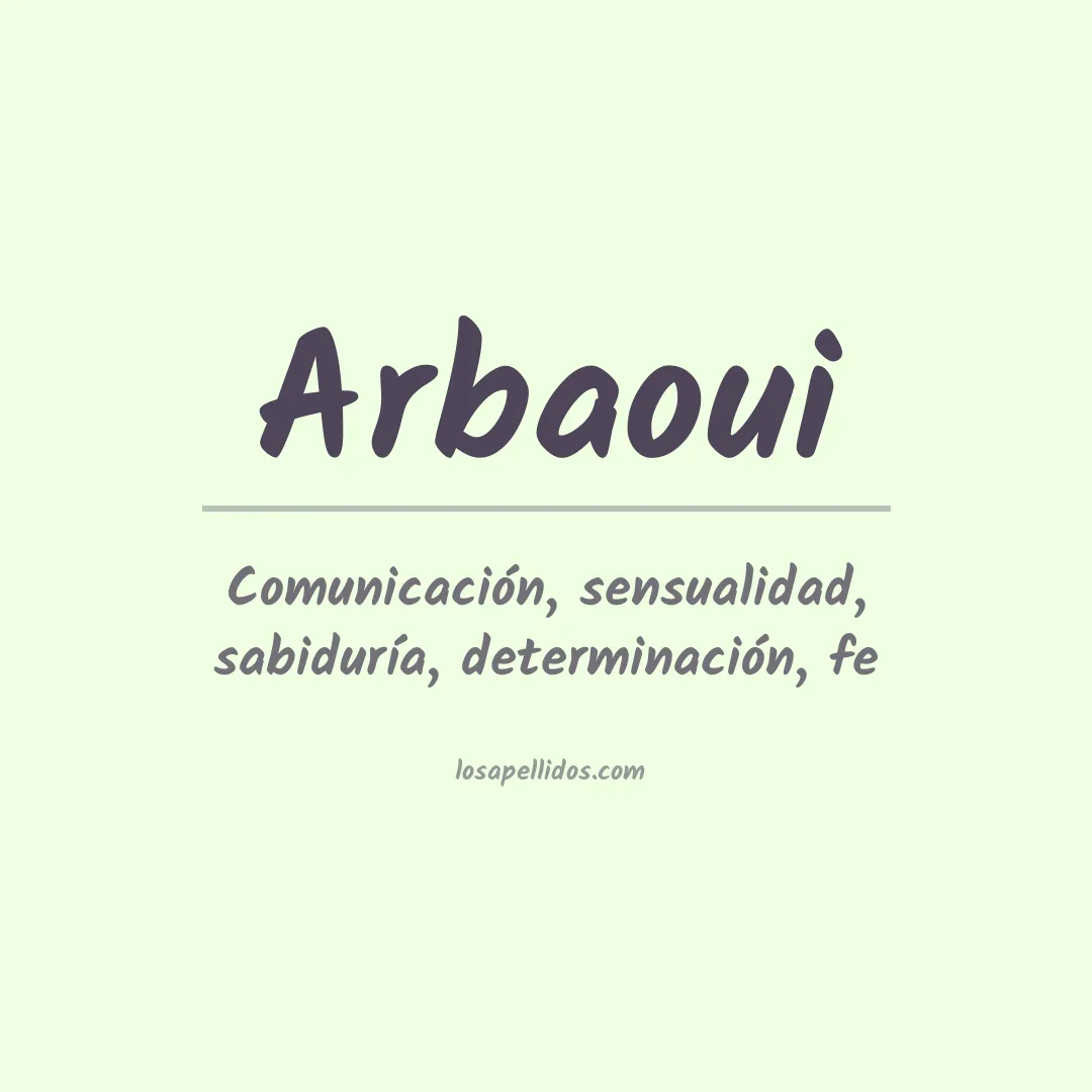 Apellido Arbaoui