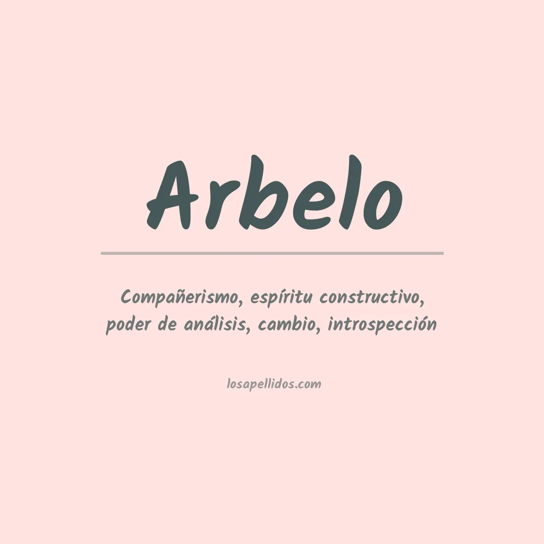 Significado del Apellido Arbelo