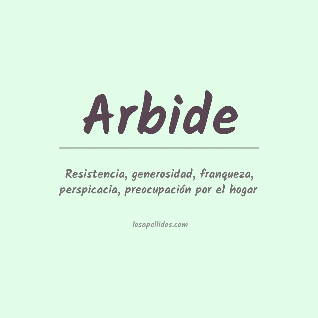 Apellido Arbide