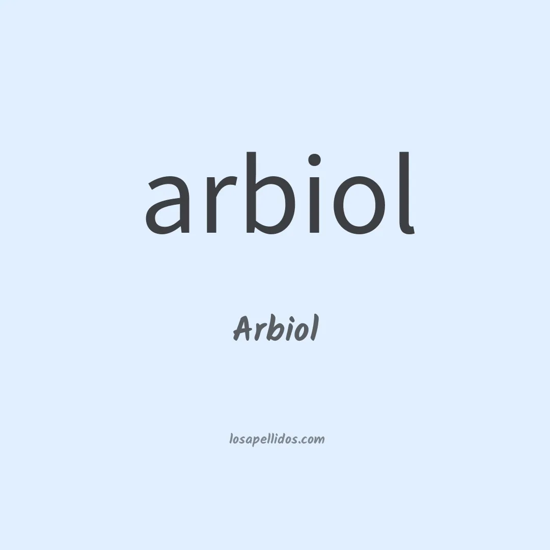 Arbiol en chino
