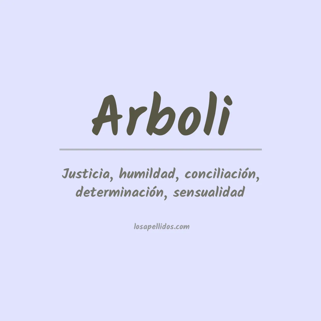 Apellido Arboli