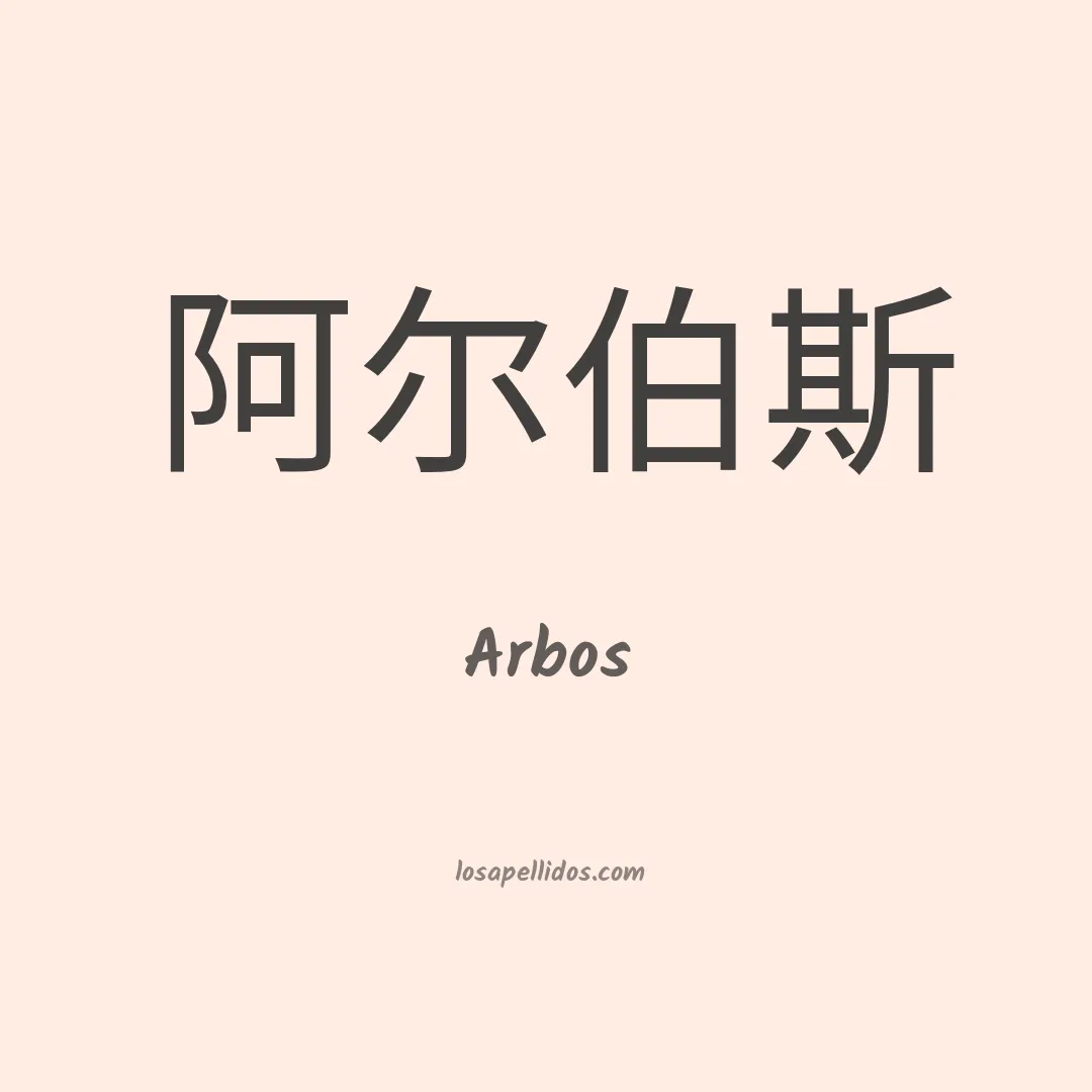 Arbos en chino