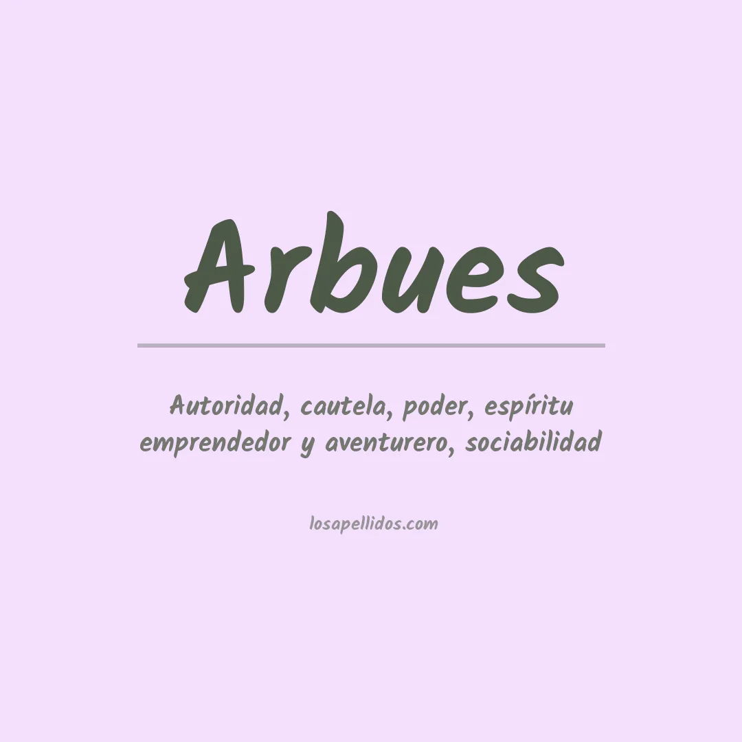 Apellido Arbues