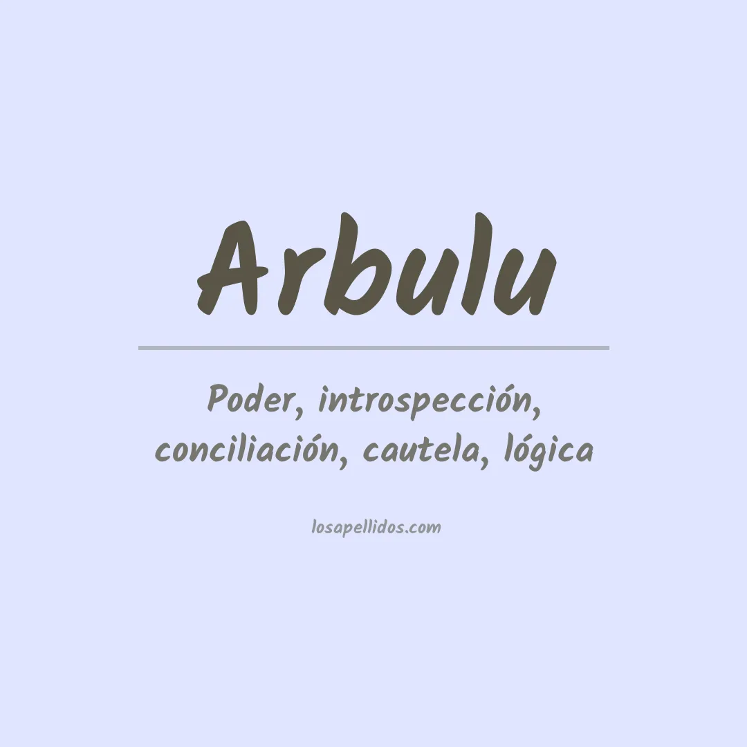Apellido Arbulu