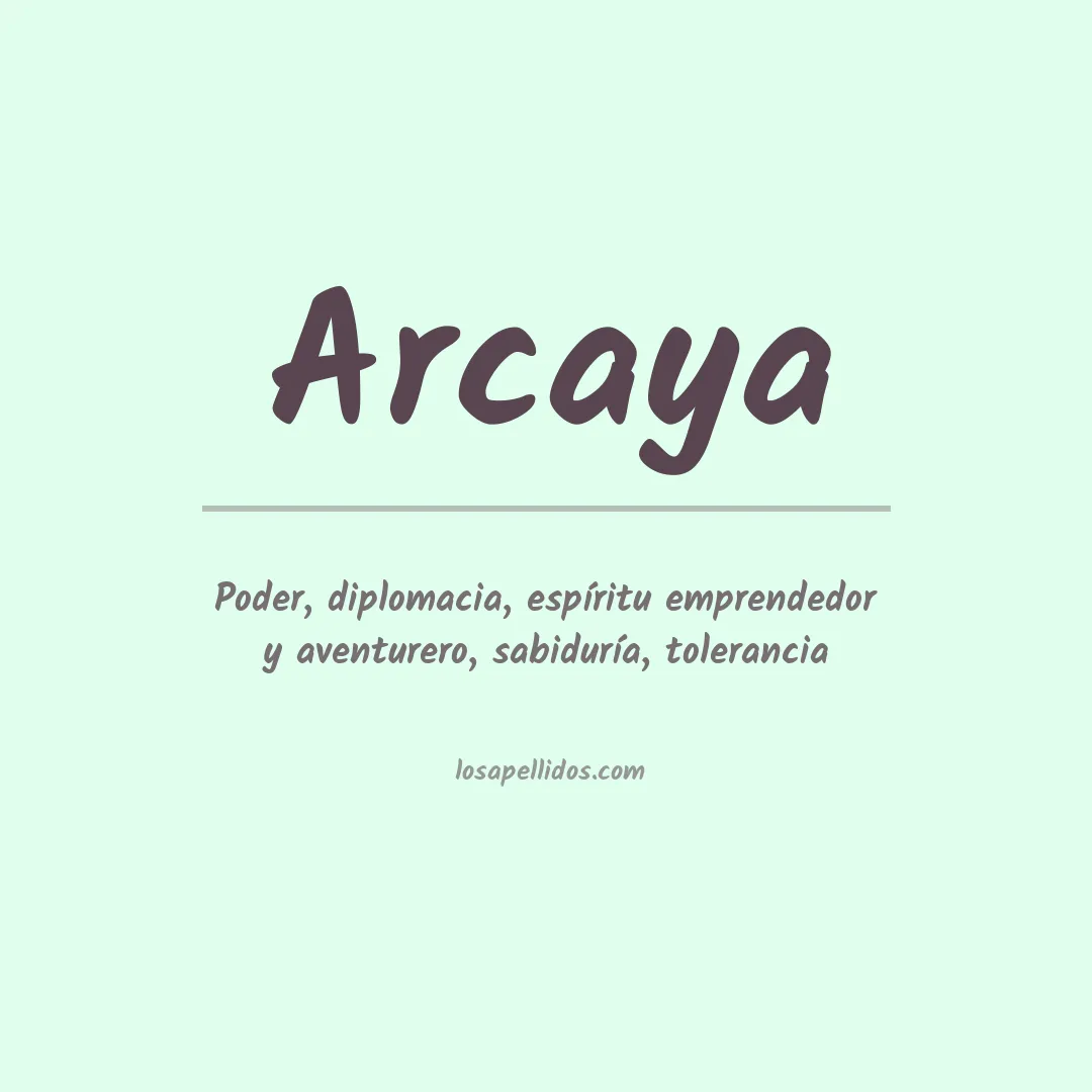 Apellido Arcaya