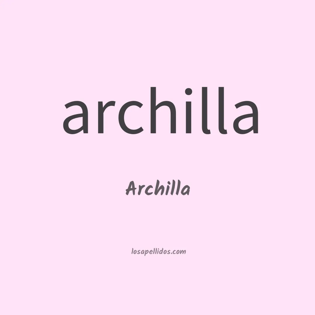 Archilla en chino