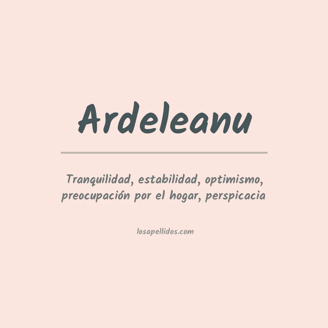 Apellido Ardeleanu