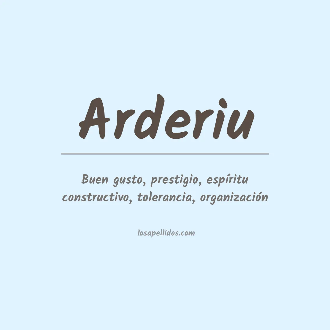 Apellido Arderiu