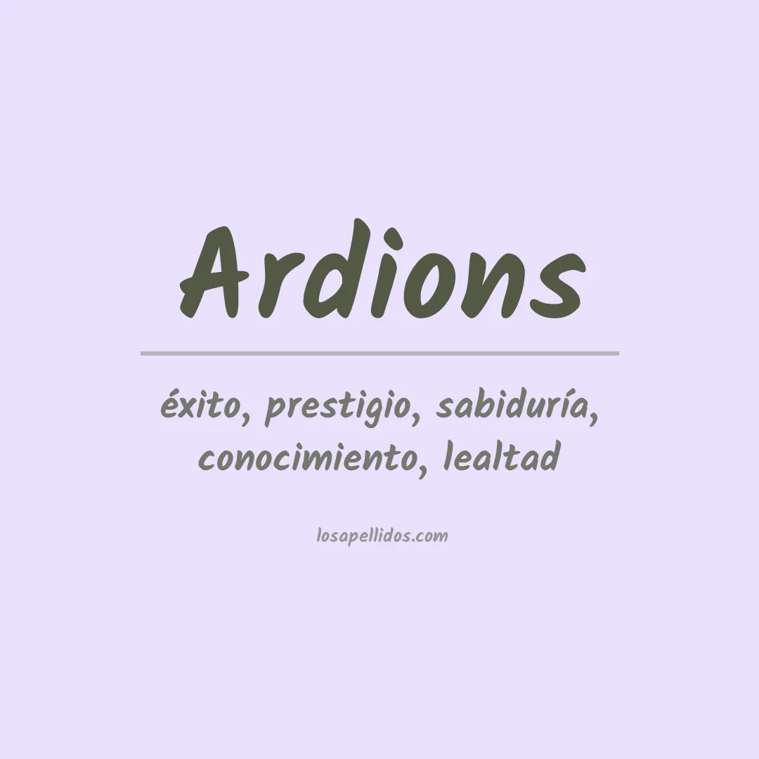 Apellido Ardions