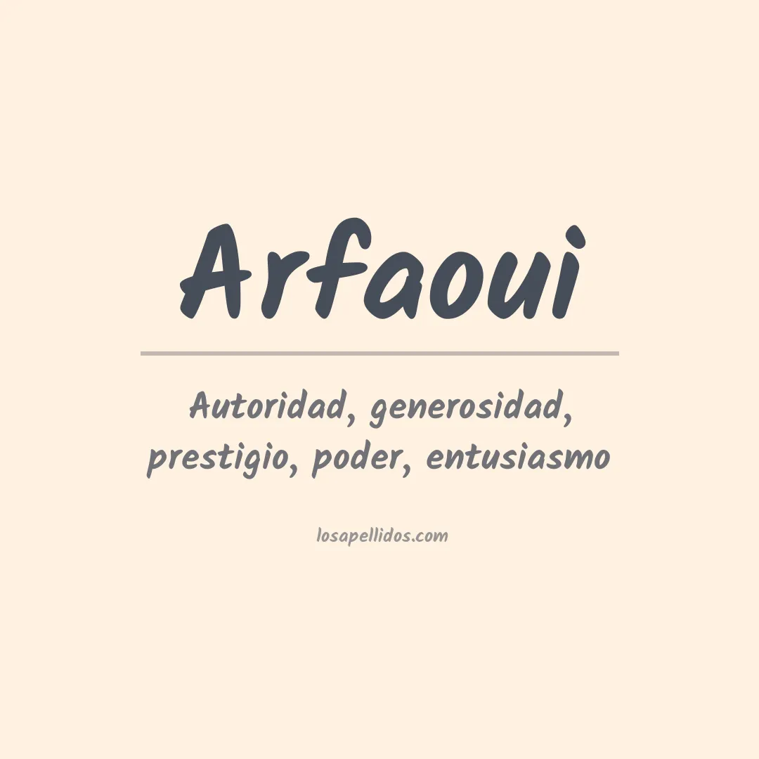 Apellido Arfaoui