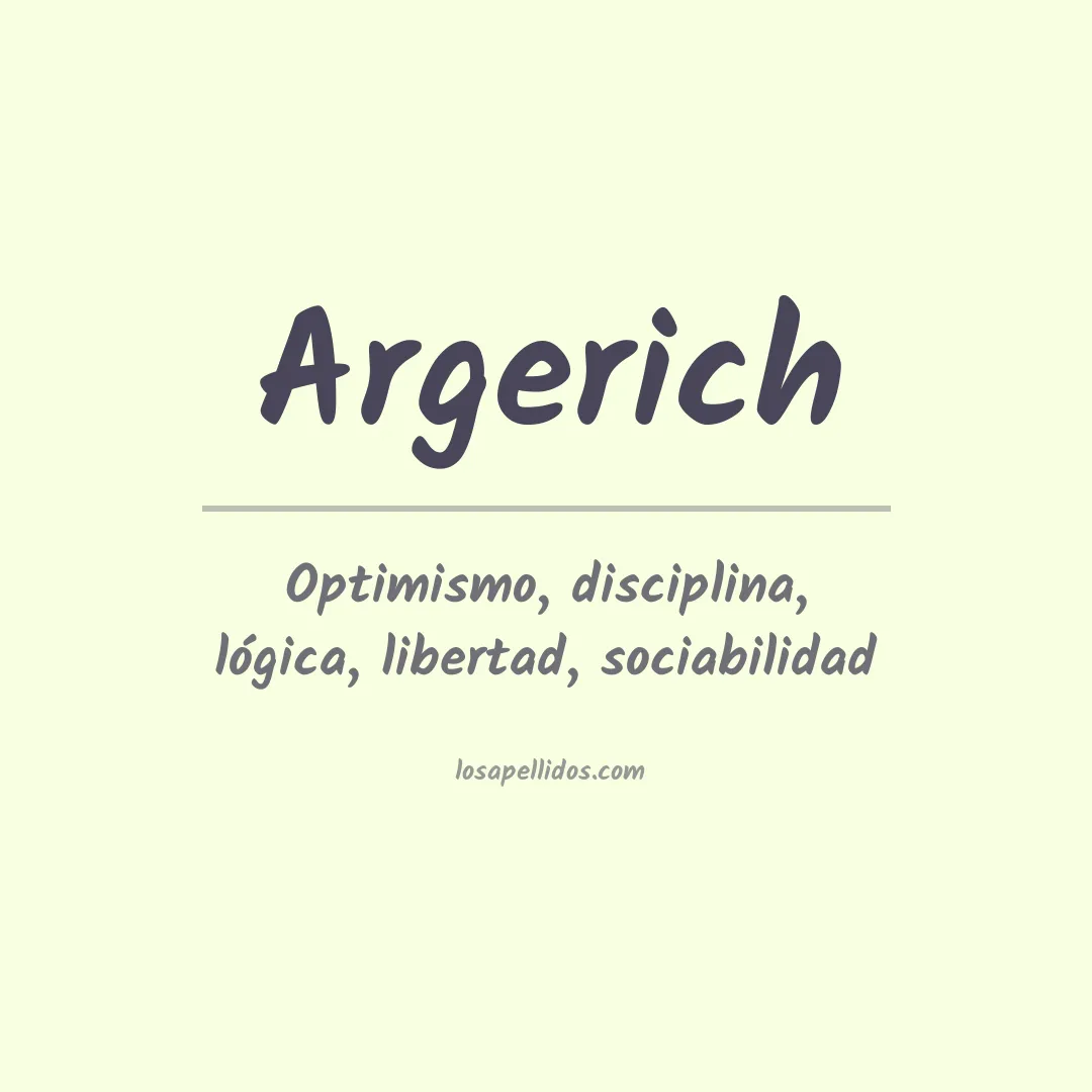 Apellido Argerich