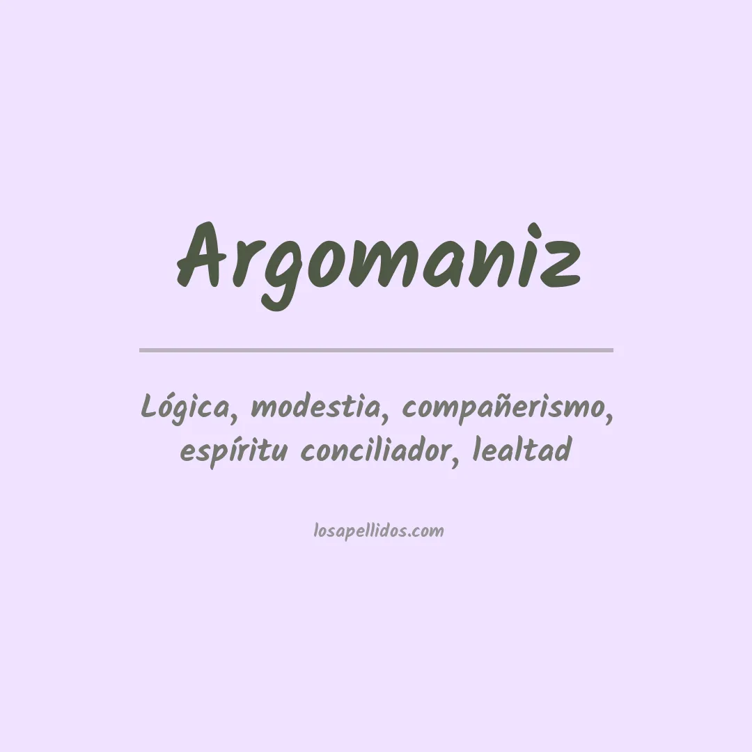 Apellido Argomaniz