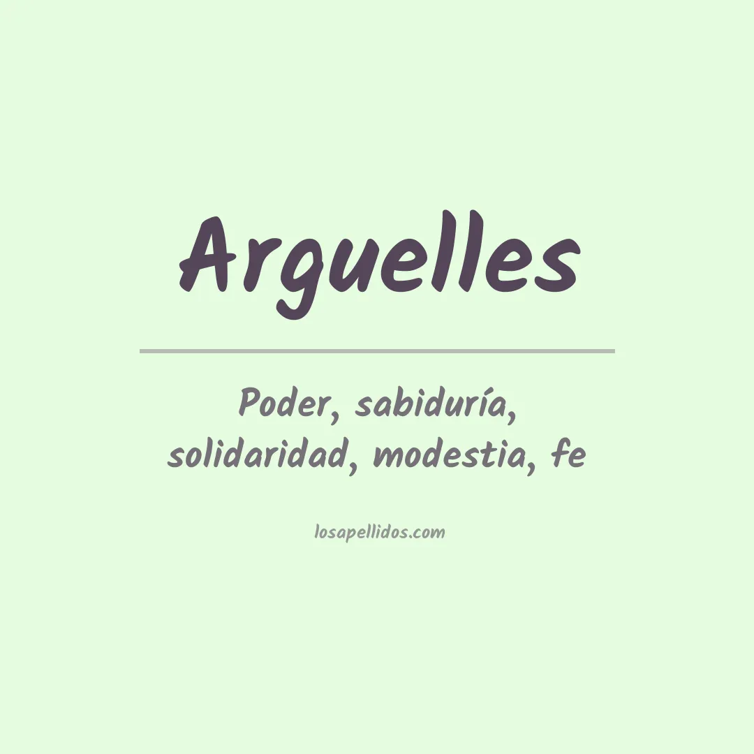 Apellido Arguelles