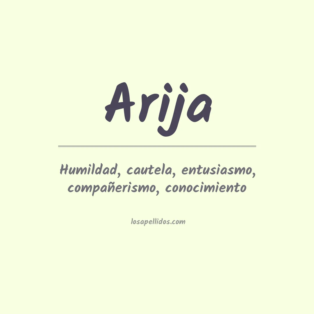Apellido Arija