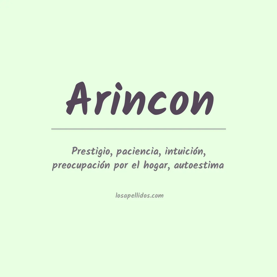 Significado del Apellido Arincon