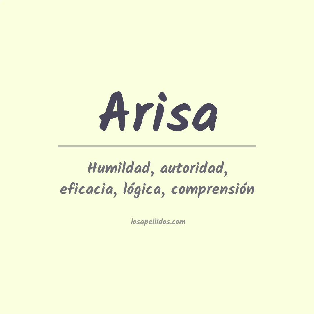 Apellido Arisa