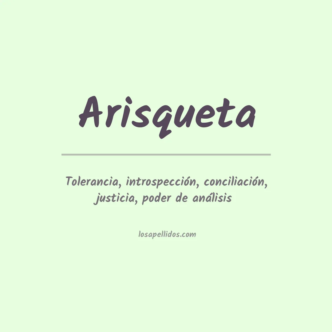 Significado del Apellido Arisqueta