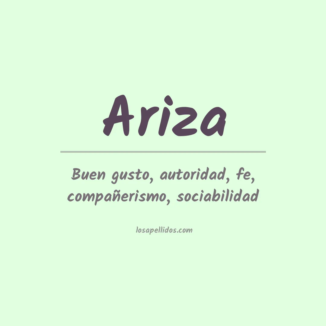 Apellido Ariza