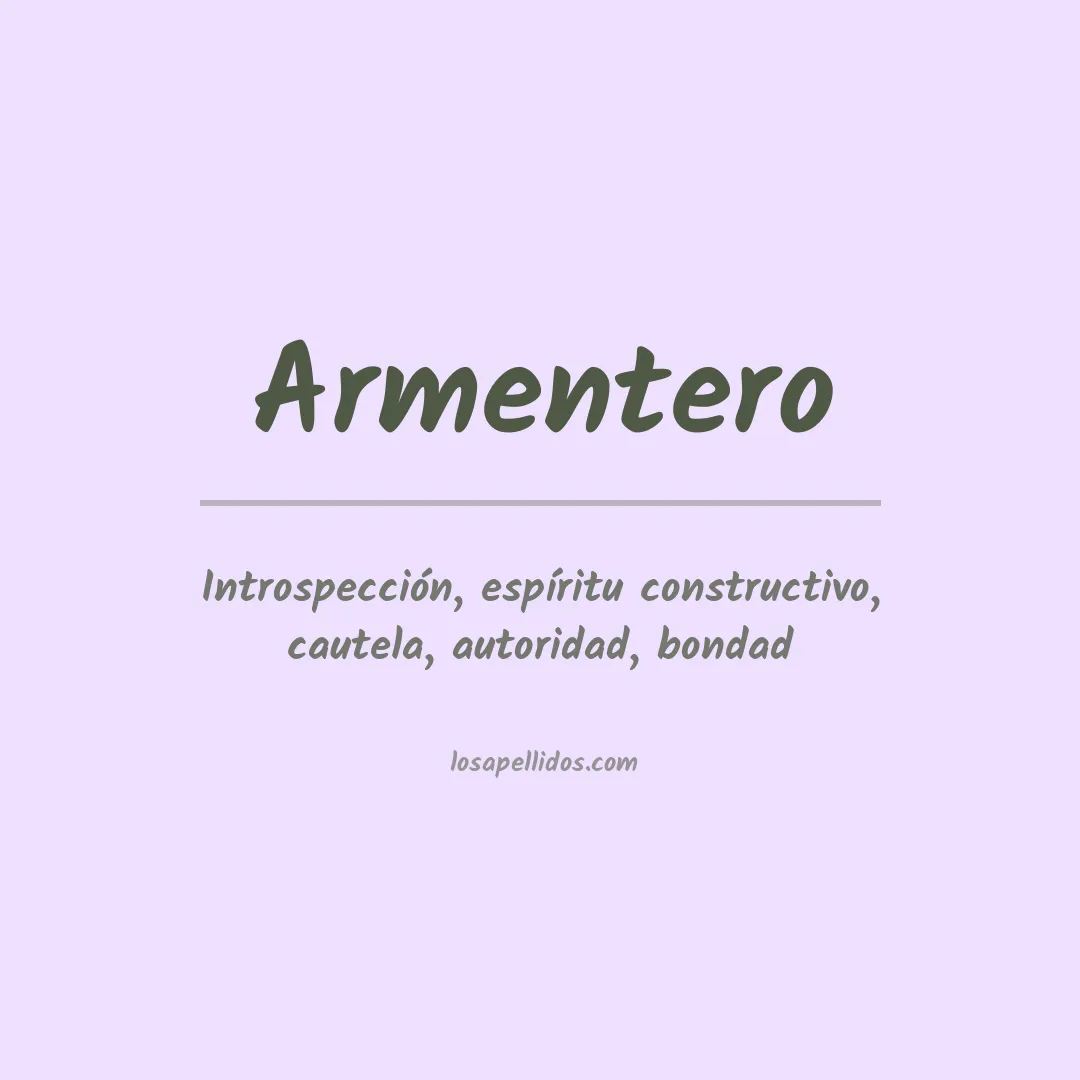 Significado del Apellido Armentero