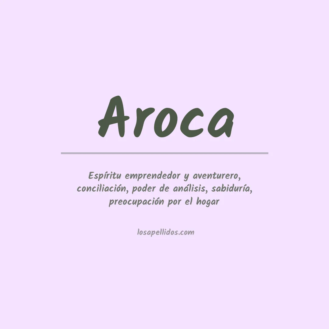 Apellido Aroca