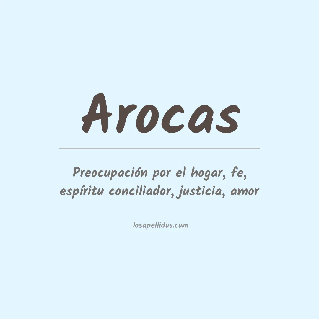 Apellido Arocas