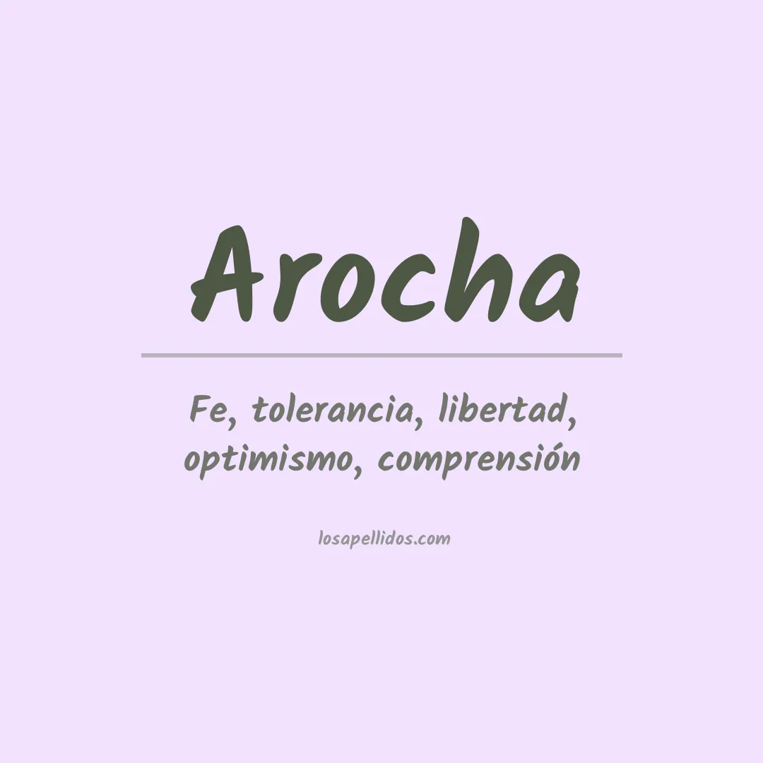 Apellido Arocha