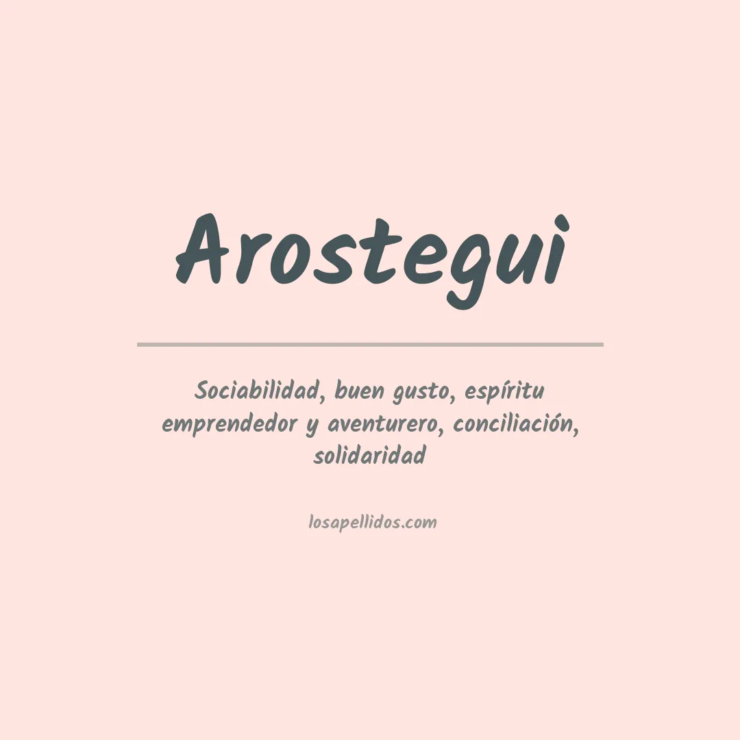 Apellido Arostegui