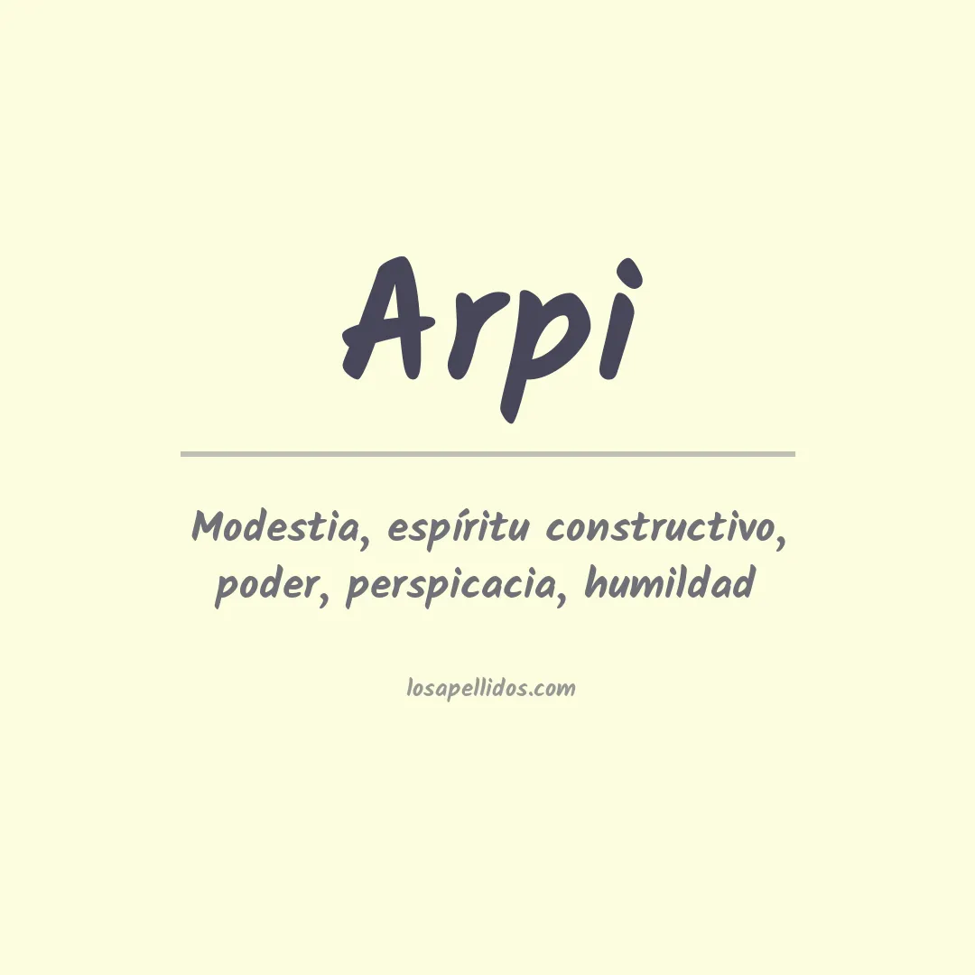 Apellido Arpi