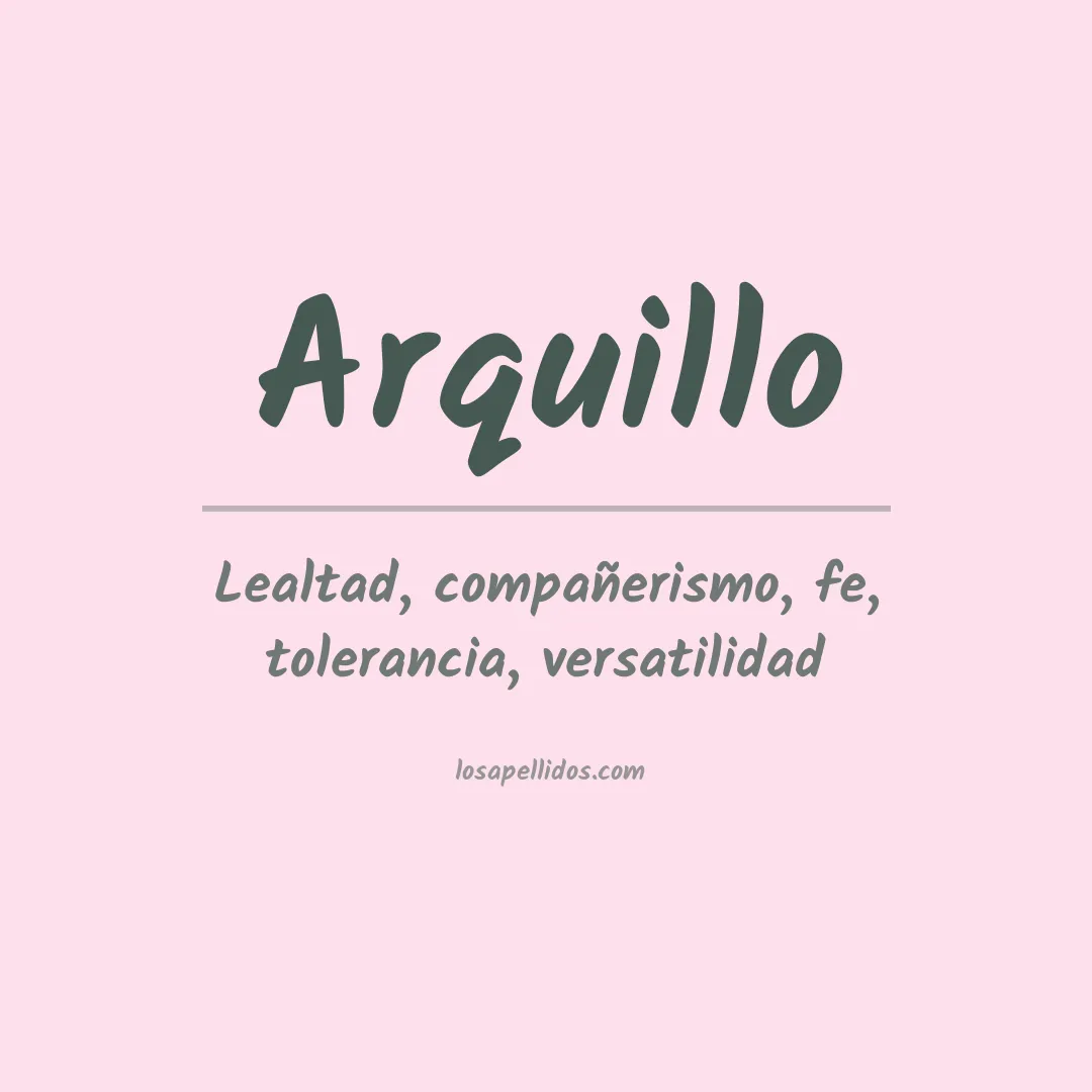 Apellido Arquillo