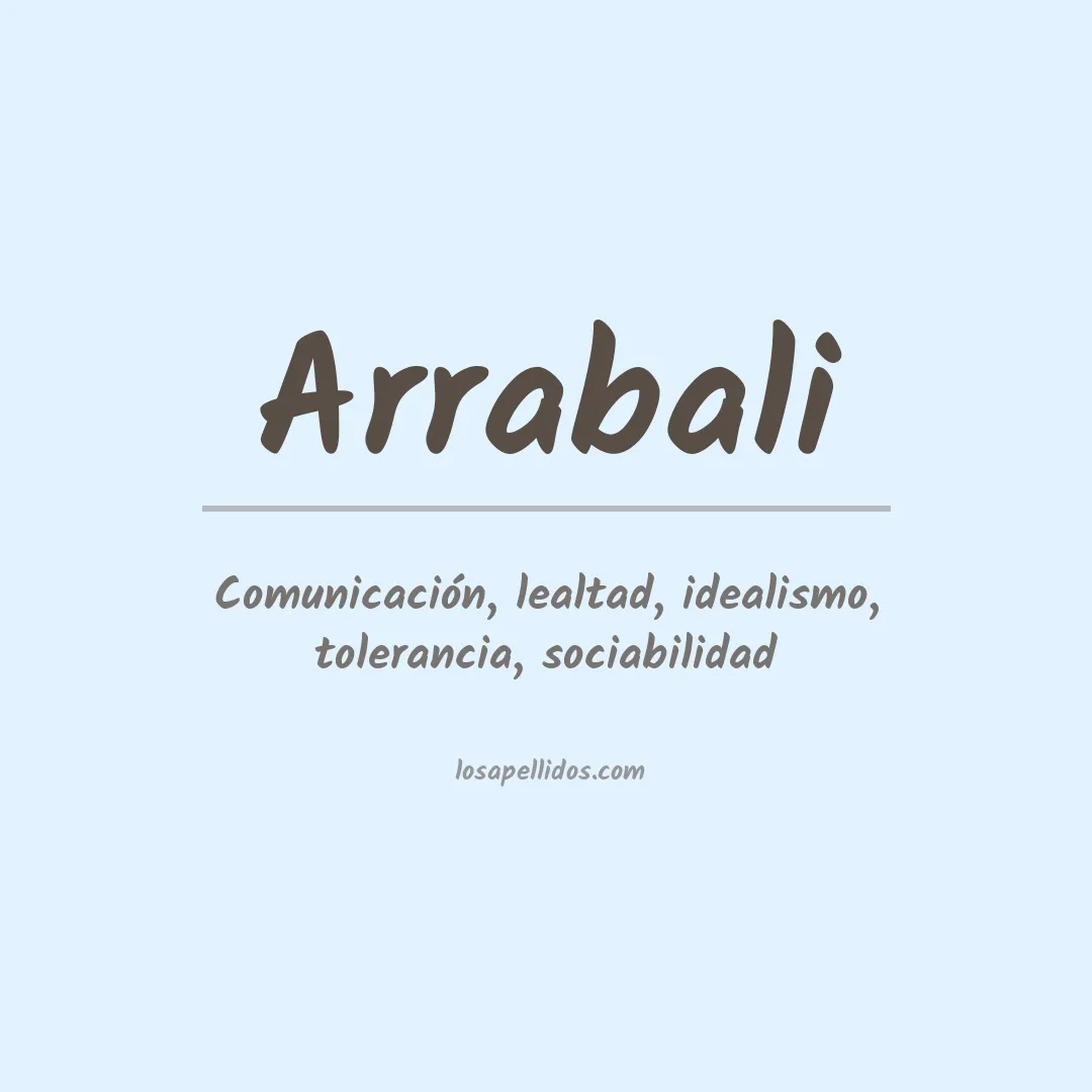 Significado del Apellido Arrabali