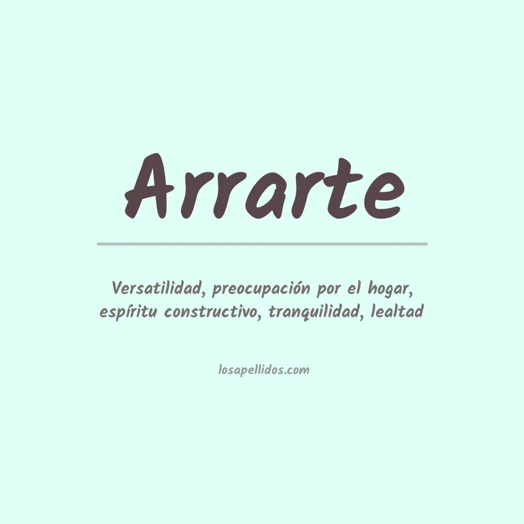 Apellido Arrarte