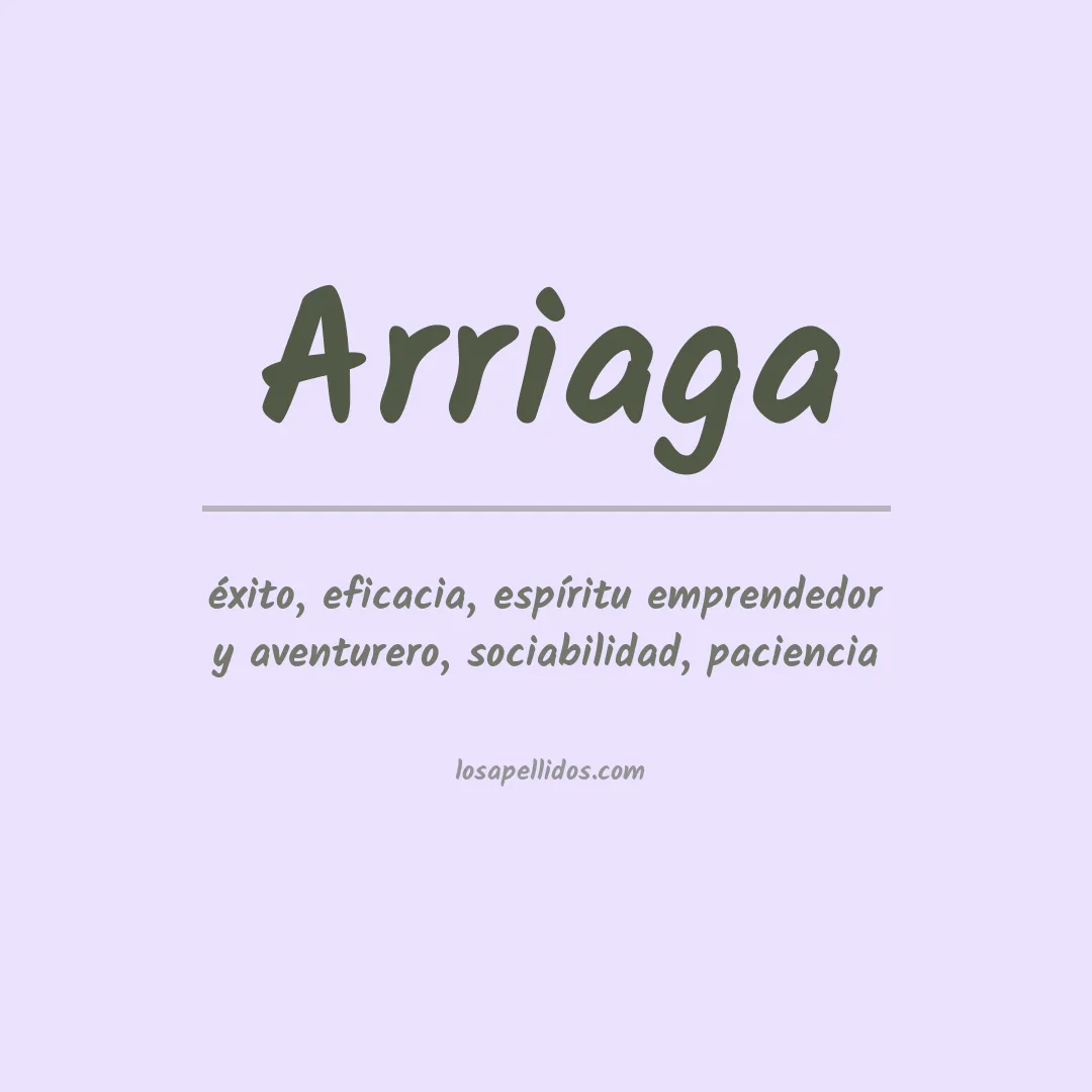 Apellido Arriaga