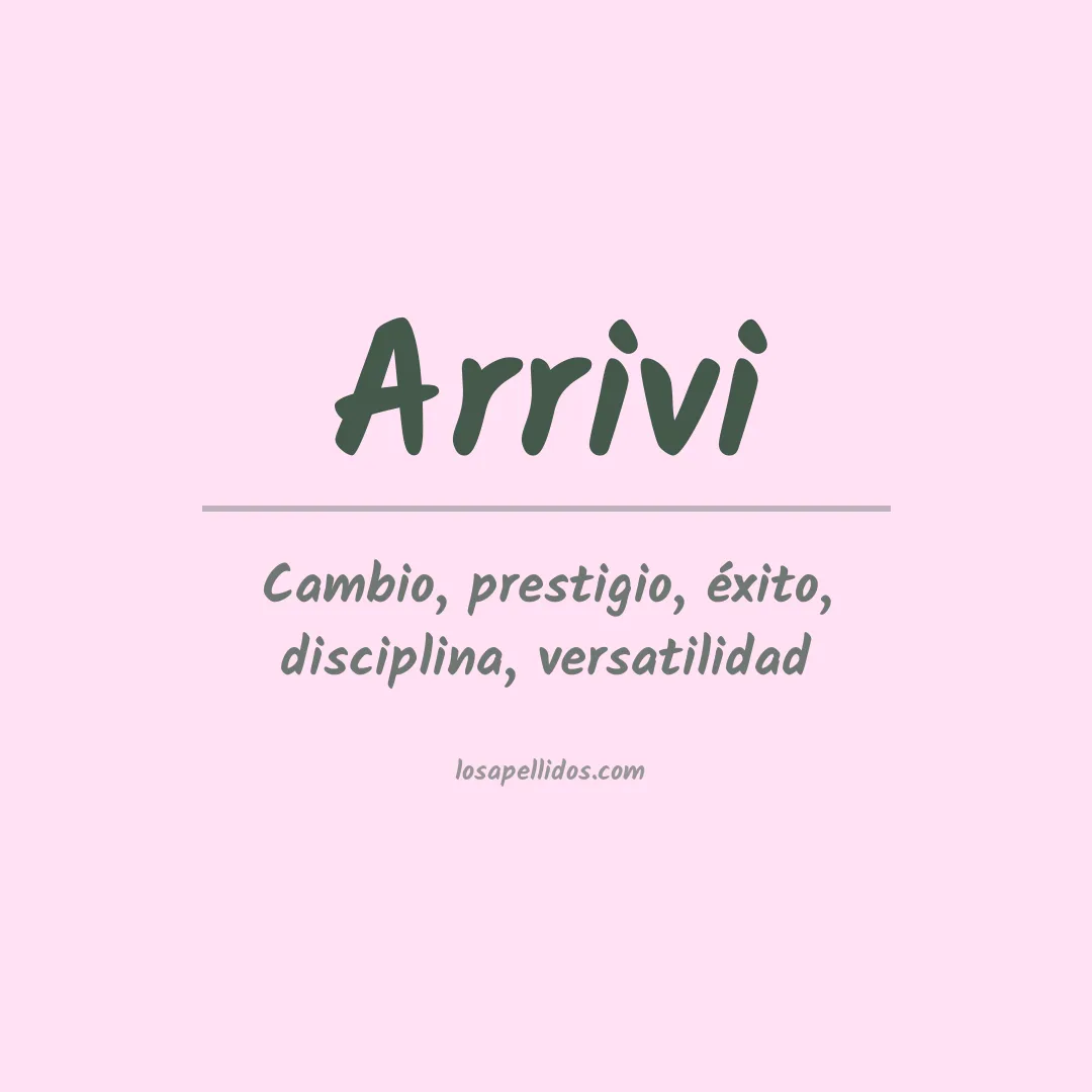 Apellido Arrivi