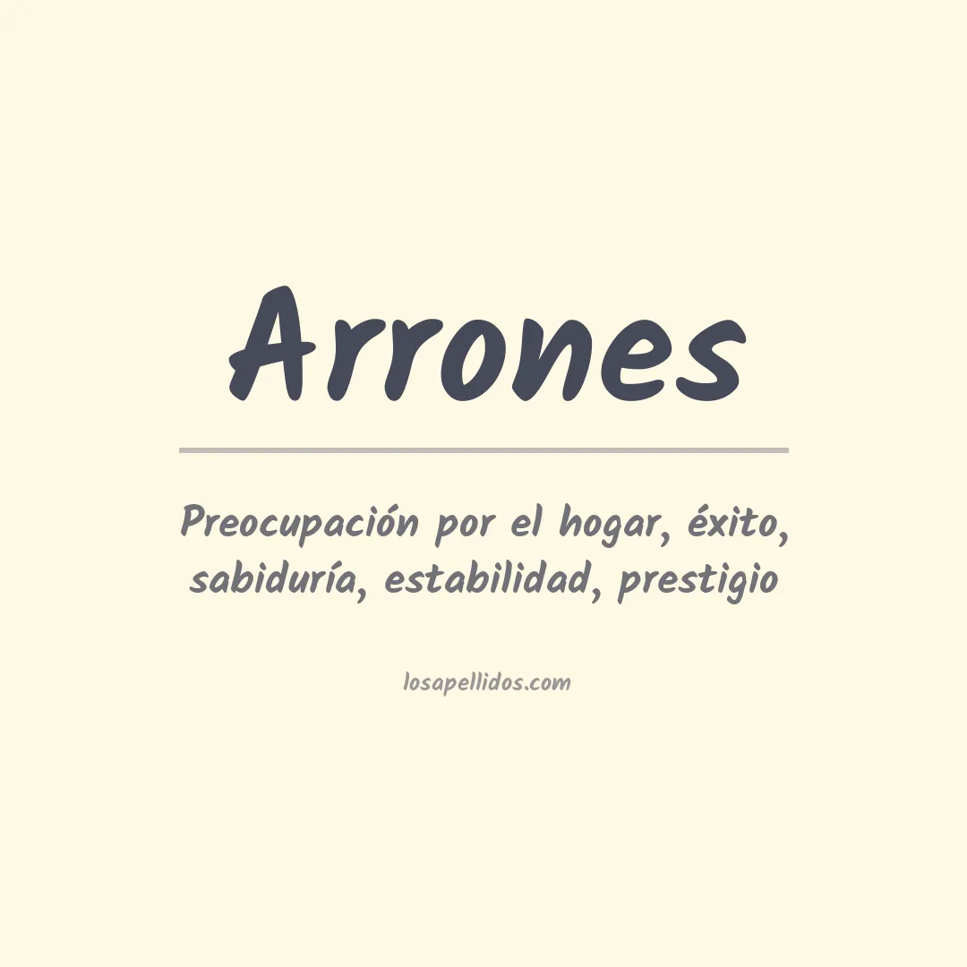 Significado del Apellido Arrones