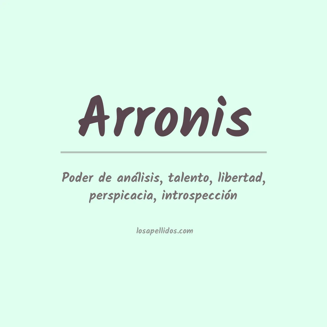 Apellido Arronis