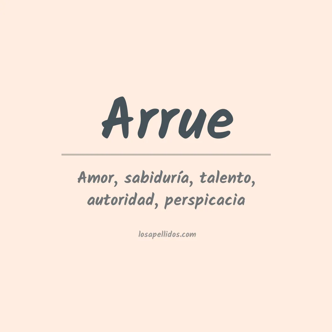 Apellido Arrue