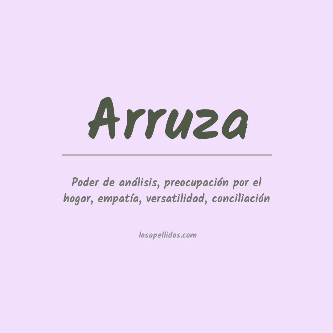 Significado del Apellido Arruza