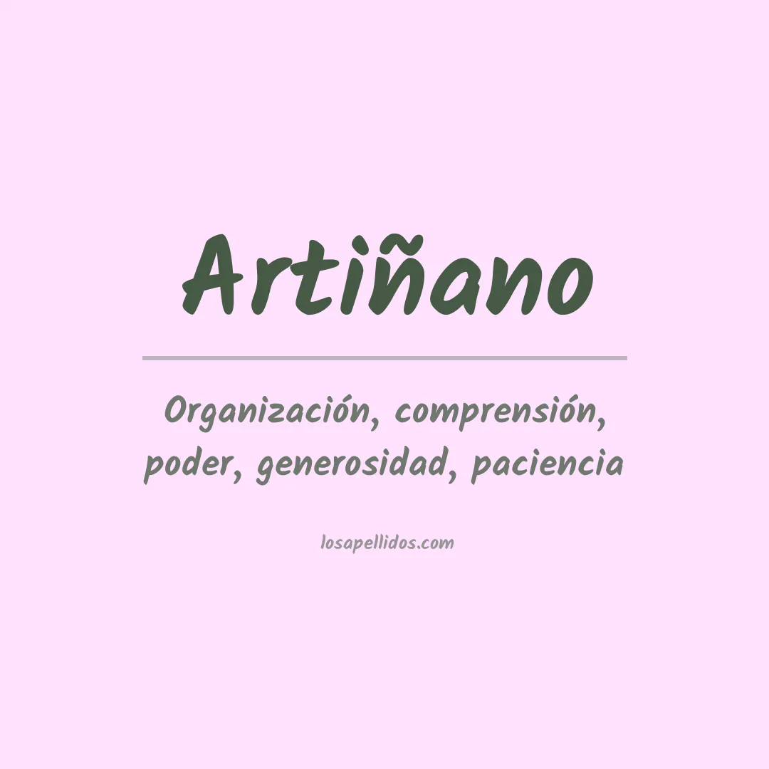 Significado del Apellido Artiñano
