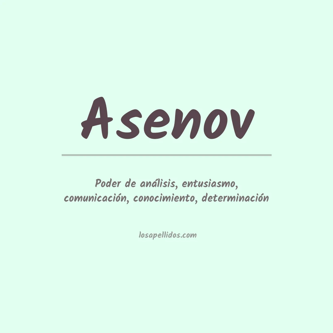 Apellido Asenov