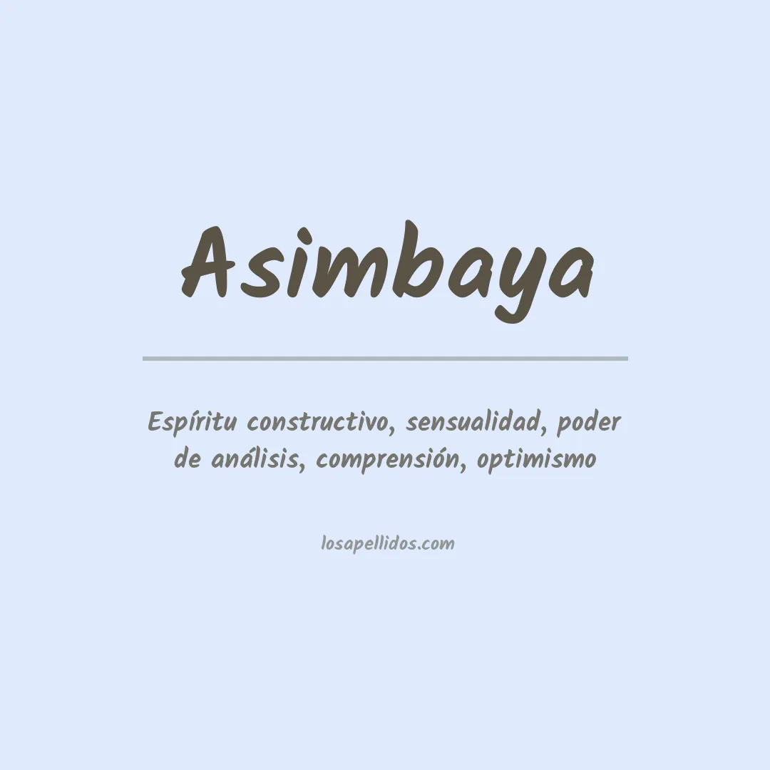 Significado del Apellido Asimbaya