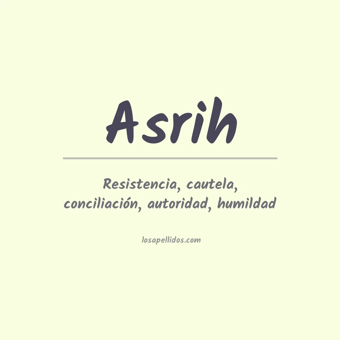 Apellido Asrih