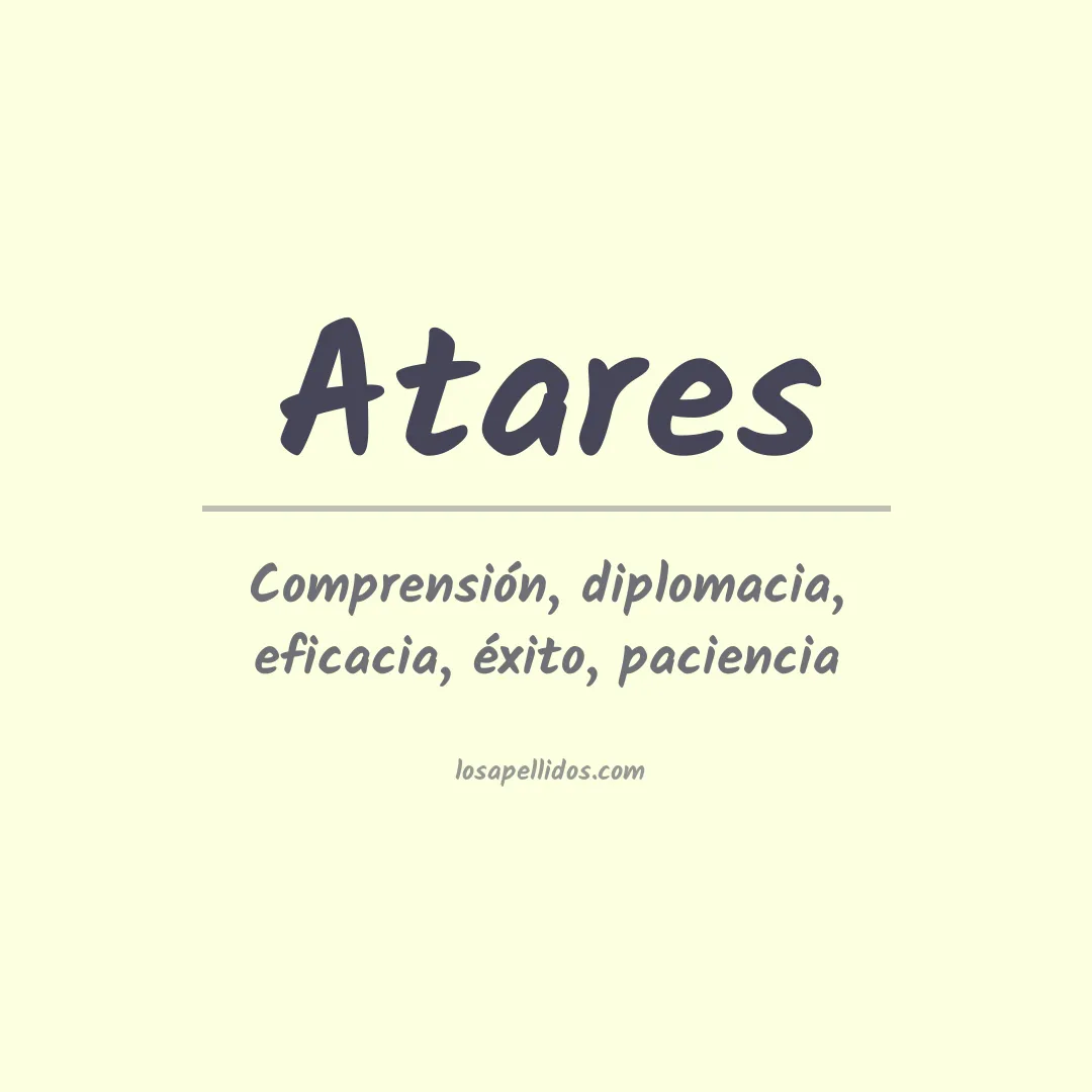 Significado del Apellido Atares